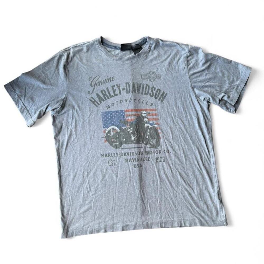 Harley davidson grey tee shirt with